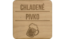Dřevěný pivní tácek Plzeň
