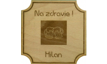 Dřevěný pivní tácek Vídeň